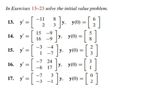 Solved In Exercises Solve The Initial Value Problem Chegg