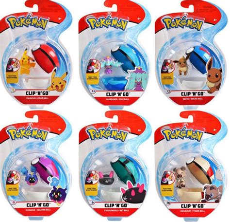 Pokemon Clip N Go Series Figuur Met Pokeball Stuk Mix