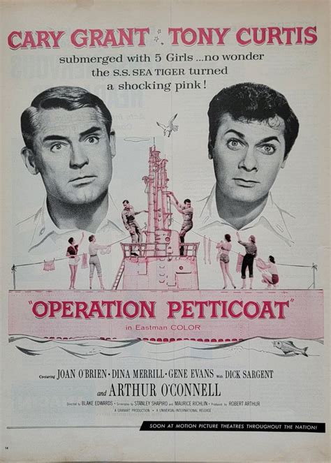 Operation Petticoat Vintage Movie Poster Print Cary Grant Tony