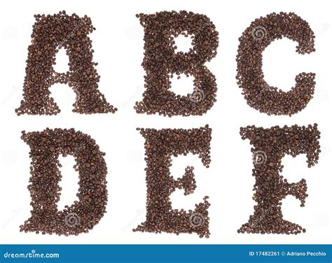 Letter Of Alphabet Made Of Coffee Beans Stock Image Image 17482261