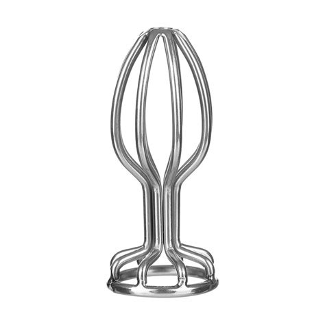 Plug Anal de Aço Inox Vazado de Formato Cilíndrico Médio