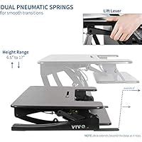 Amazon Vivo Black Height Adjustable Inch Stand Up Desk