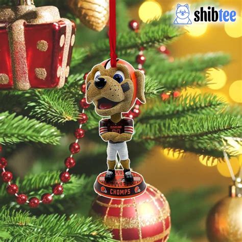 Chomps Cleveland Browns Field Stripe Mascot Bighead Ornament - Shibtee ...