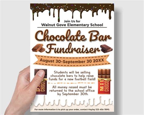 Customizable Chocolate Bar Fundraiser Flyer TemplateDefault Title ...