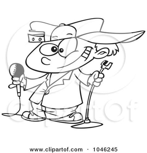 Royalty-Free (RF) Clip Art Illustration of a Cartoon Black And White ...