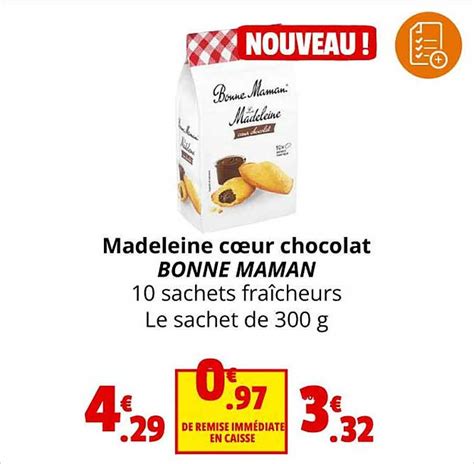 Promo Madeleine C Ur Chocolat Bonne Maman Chez Coccimarket Icatalogue Fr