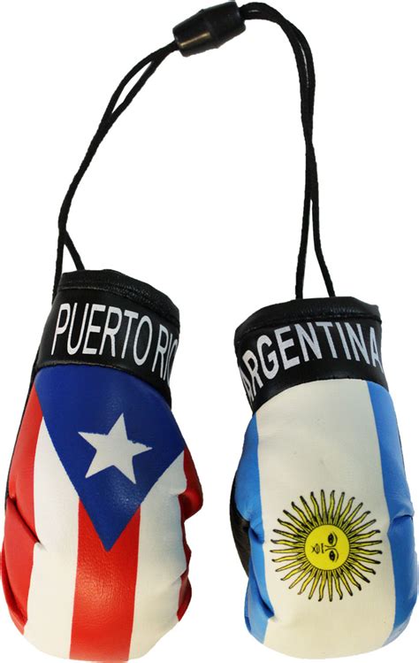 Buy Puerto Rico And Argentina Mini Boxing Gloves Flagline