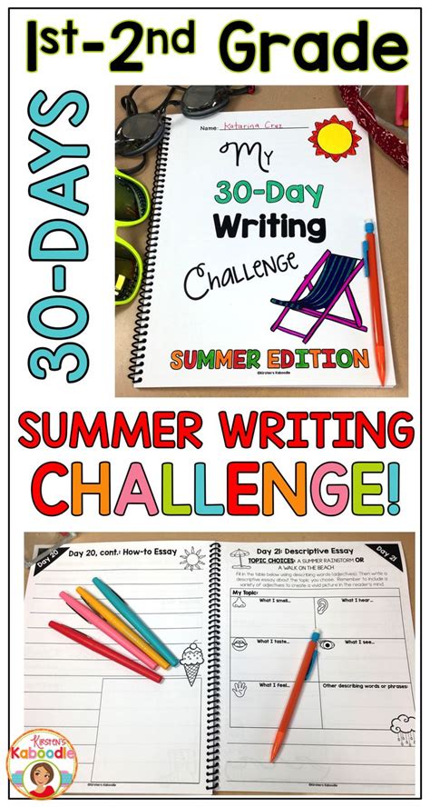 Summer Writing Prompts Summer Writing Journal Challenge For 1st And