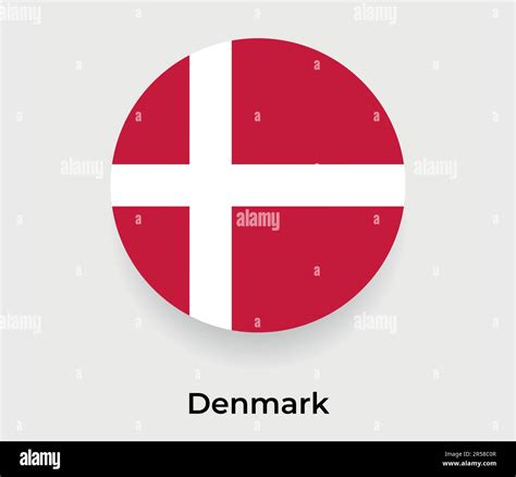 Denmark Flag Bubble Circle Round Shape Icon Vector Illustration Stock