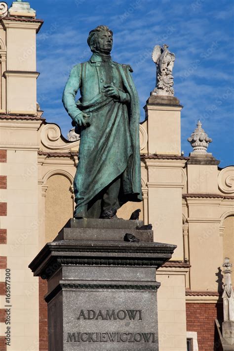 Adam Mickiewicz Monument In Krakow Is One Of The Best Known Bronze