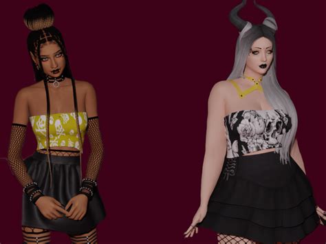 FatalRoseCreations Gothic Tube Top The Sims 4 Create A Sim CurseForge