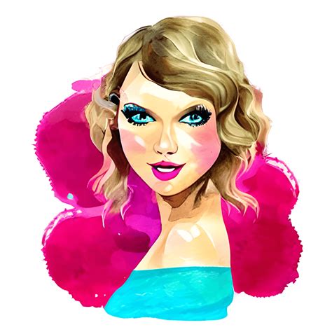 Taylor Swift Lover Illustration Watercolor · Creative Fabrica