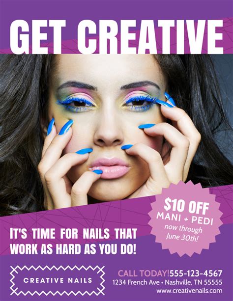 Creative Nail Salon Flyer Template | MyCreativeShop