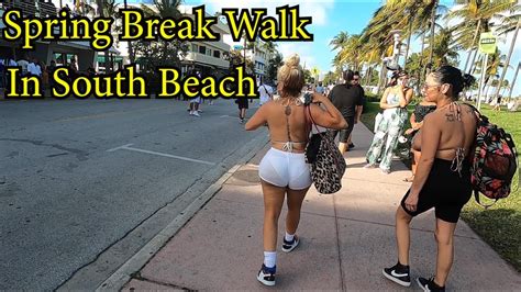 Walk Miami Beach Spring Break 2021 South Beach Walk 001 Youtube