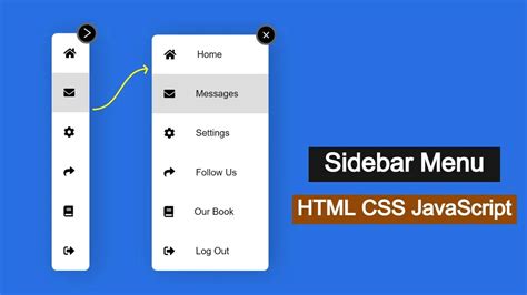 How To Create Sidebar Menus Using Html Css And Javascript