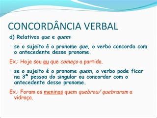 Ex De Concordancia Verbal - Concordancia verbal | PPT