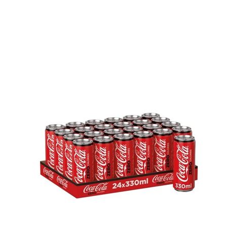 COCA COLA Zero Calories Carbonated Soft Drink Can 330ml Pack Of 24 G