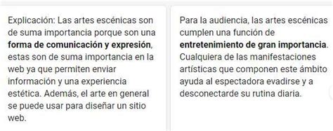 Qué son las artes escénicas Cuál es la importancia de las artes