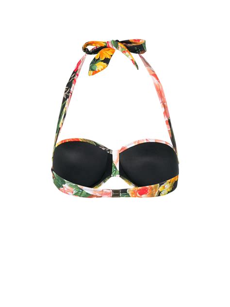 Floral Print Bikini Top Dolce And Gabbana