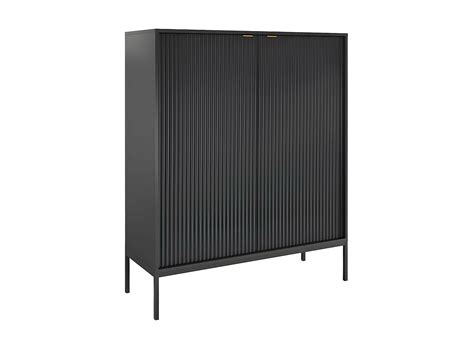 Credenza Alta Con 2 Ante Nero LIOUBA