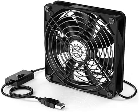 ELUTENG 120mm USB PC Fan 5V With L M H 3 Adjustable Speed Portable USB