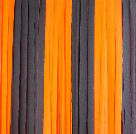 Black And Orange Halloween Crepe Paper Streamer Backdrop Pack Of X