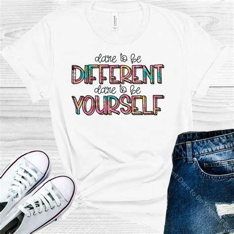 Dare To Be Different Yourself Graphic Tee Graphic Tee Mermaid Graphic