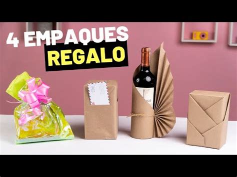 4 ideas para empacar regalos FÁCIL Cómo empacar un regalo fácil YouTube