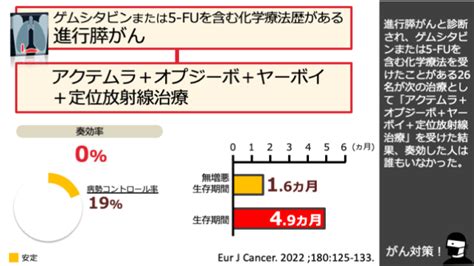 日本がん対策図鑑 【膵がん：二次治療】「アクテムラ＋オプジーボ＋ヤーボイ＋定位放射線治療」