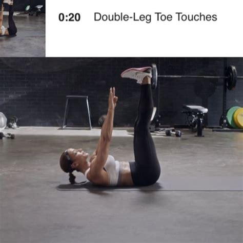 Double Leg Toe Touches By Rushfitness Exercise How To Skimble