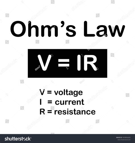 Ohms Law Voltage Current Resistance Stock Vector (Royalty Free ... 