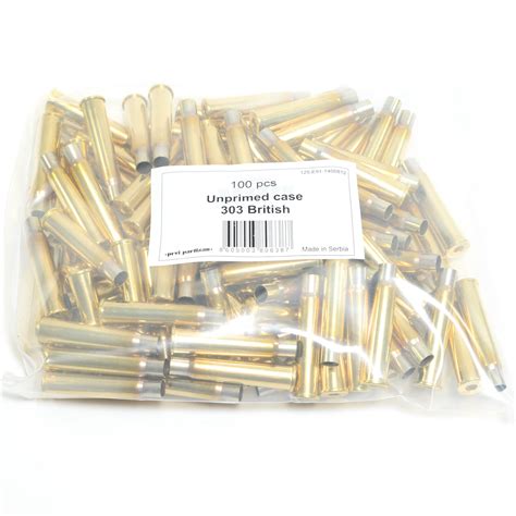 Prvi Partizan 303 British Brass Bag Of 50 Powder Valley Outdoors