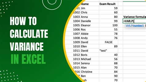 How To Calculate Variance In Excel A Step By Step Guide