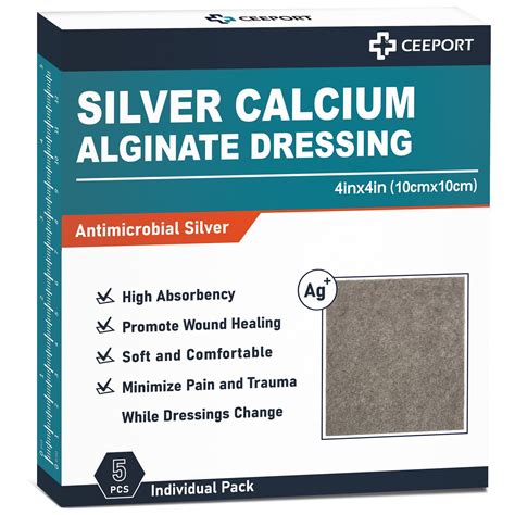 Silver Calcium Alginate X Wound Dressing Pack Highly Absorbent