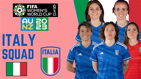 Italy Official Squad Fifa Womens World Cup 2023 Footworld Youtube