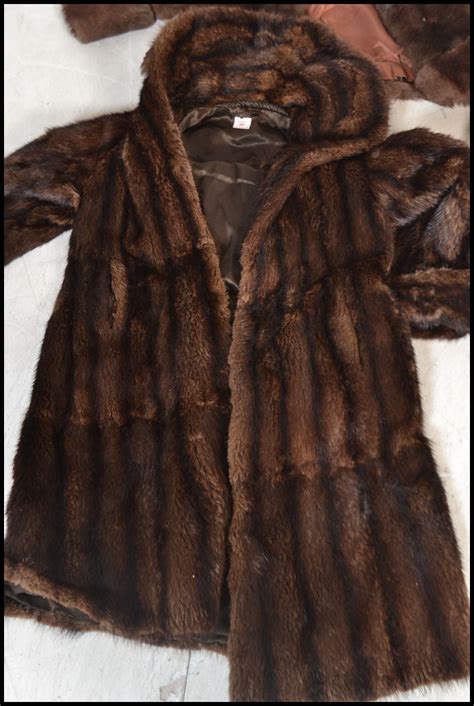 A Selection Of Vintage Retro Real Fur Coats To Include A Mono London