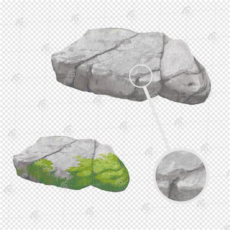 Artstation Bare Rocks And Moss Cutout Traditional Painting Pack 170