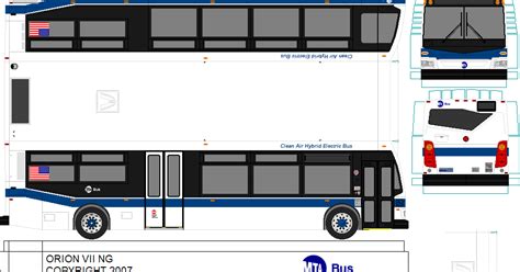 SP Papel Modelismo PaperBus 2007 Orion VII NG MTA New York City Bus