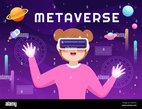 Metaverse Digital Virtual Reality Technology Wears Vr Glasses For