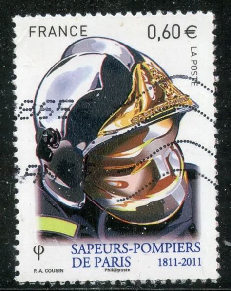 Photo Contractuelle Timbre France Oblitere N Sapeurs Pompiers De