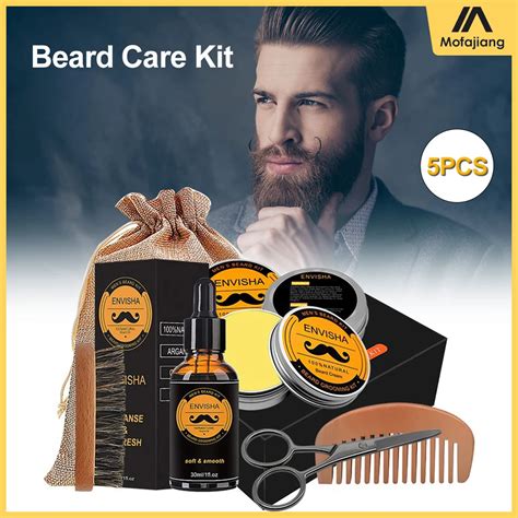 Kit De Cuidados Para Barba Para Homens Bigode Styling Tools Escova De