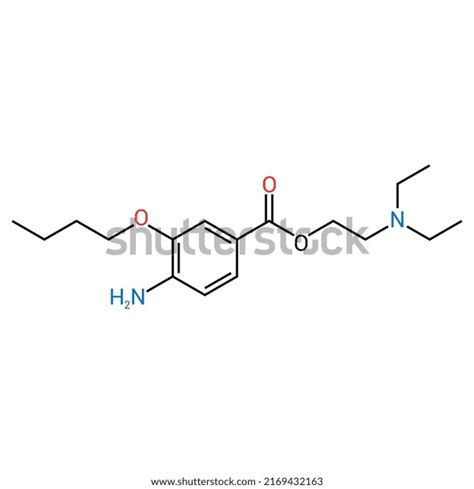 Chemical Structure Oxybuprocaine C17h28n2o3 Stock Vector (Royalty Free ...