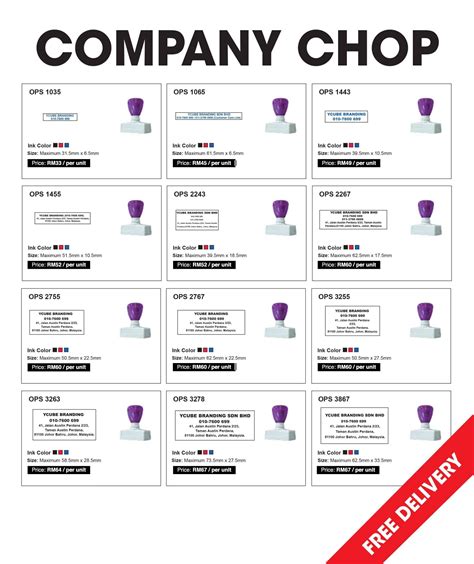 Company Chop | Design Printing | Johor Bahru