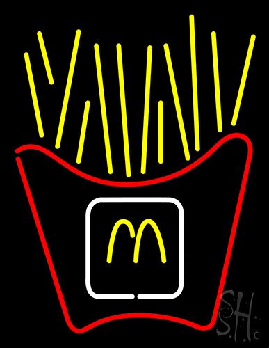 Mcdonalds French Fries Neon Sign Restaurant Neon Signs Neon Light