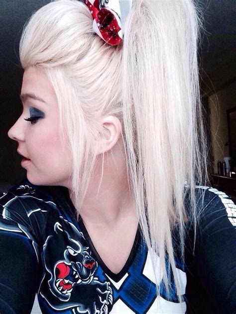 Cheer Athletics Panthers Cheer Hair Cheerleading Hairstyles Cheer Hair Poof