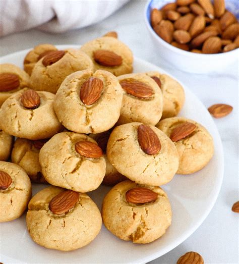 Chinese Almond Cookies Recipe - One Happy Bite