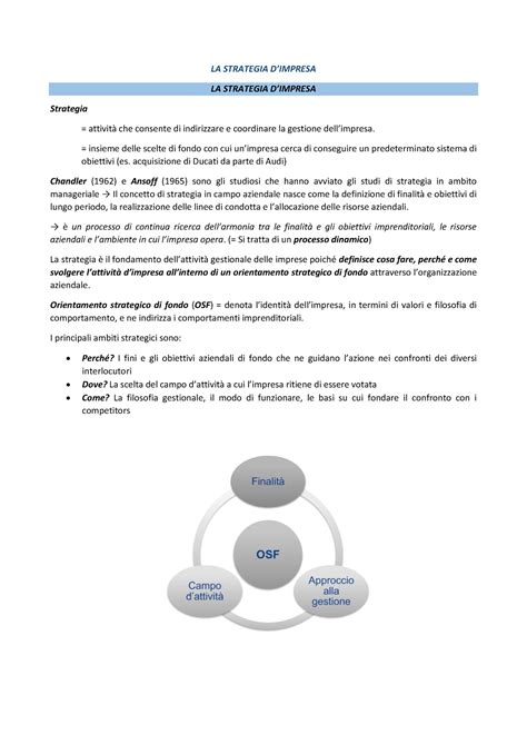 16 Capitolo P15 Appunti Libro Lezioni LA STRATEGIA DIMPRESA LA