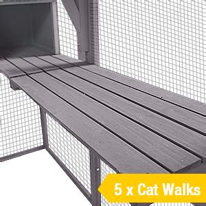 Gro Es Katzengehege Aus Holz F R Katzen Terrasse Outdoor Katzenhaus