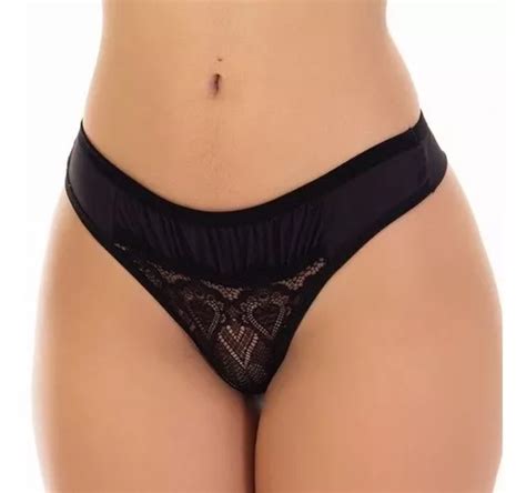 Calcinha Lingerie Fio Dental Duplo Renda Sexy Mercadolivre