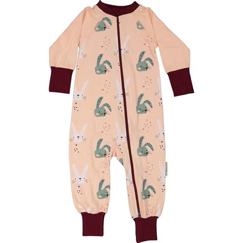 Bamboo Two Way Zip Pyjamas Rabbit 05 Geggamoja